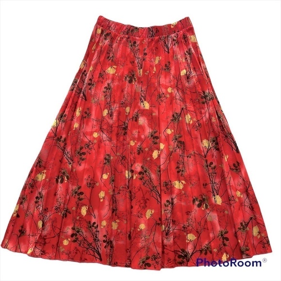 ARTIZAN by Robin Barre Dresses & Skirts - ARTIZAN Robin Barre maxi skirt pleated floral print Summer Made in Canada. Large